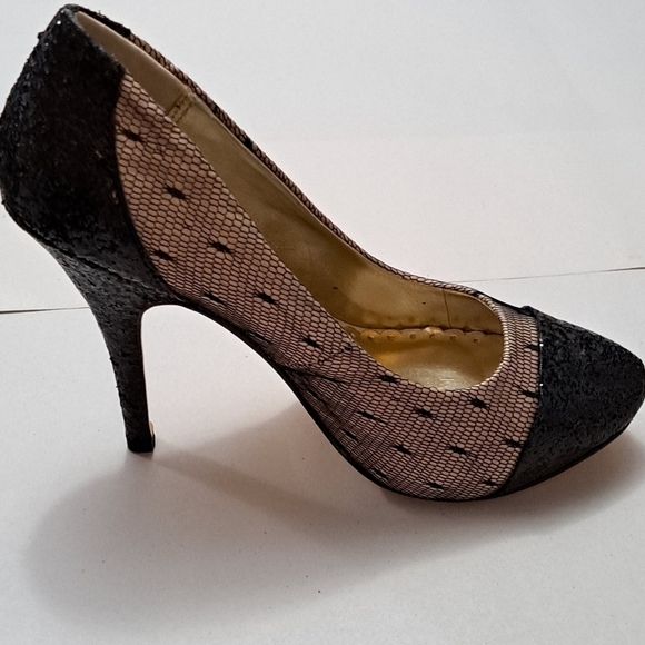 LuLu Townsend Victoria Sequin & Fishnet Stiletto  Size 7M - Picture 9 of 11